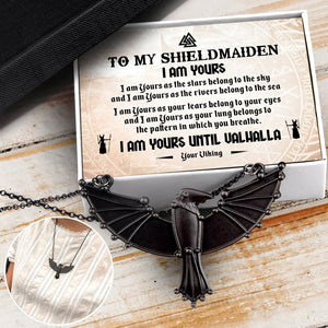 Dark Raven Necklace - Viking - My Shieldmaiden - I Am Yours Until Valhalla - Augncm13006 - Gifts Holder