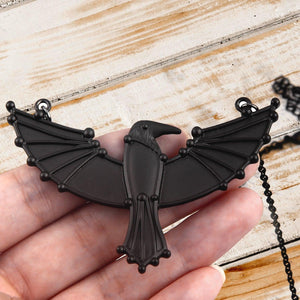 Dark Raven Necklace - Viking - My Shieldmaiden - I Am Yours Until Valhalla - Augncm13006 - Gifts Holder