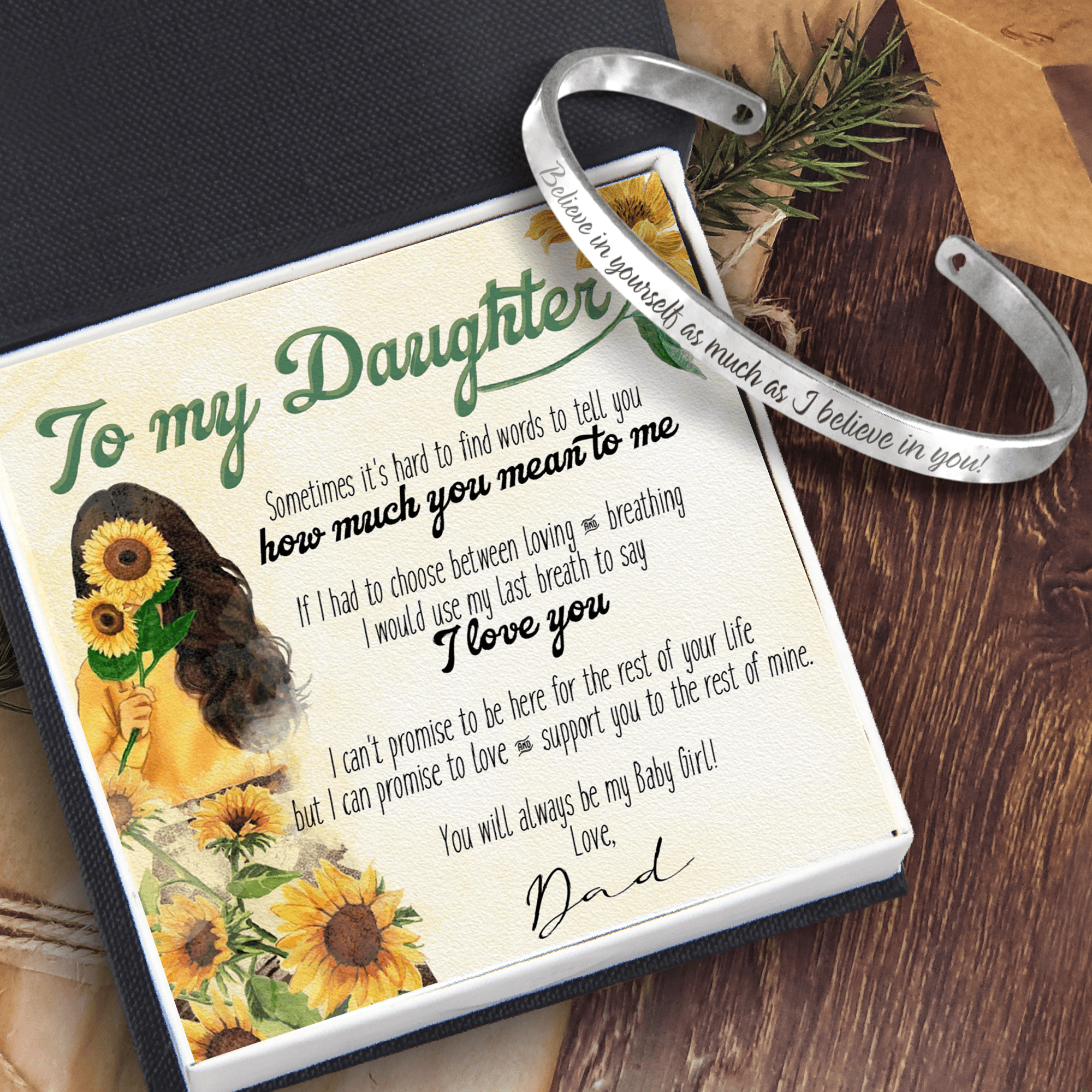 Daughter's Bracelet - Family - From Dad - To My Daughter - You Will Always Be My Baby Girl - Augbzf17021 - Gifts Holder