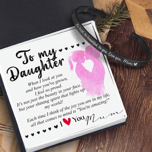 Daughter's Bracelet - Family - From Mum - To My Daughter - When I Look At You And How You've Grown, I Feel So Proud - Augbzf17020 - Gifts Holder