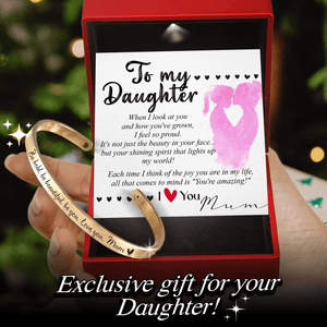 Daughter's Bracelet - Family - From Mum - To My Daughter - When I Look At You And How You've Grown, I Feel So Proud - Augbzf17020 - Gifts Holder