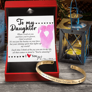 Daughter's Bracelet - Family - From Mum - To My Daughter - When I Look At You And How You've Grown, I Feel So Proud - Augbzf17020 - Gifts Holder