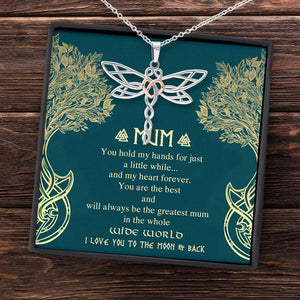 Dragonfly Necklace - Viking - To Mum - I Love You To The Moon & Back - Auska19001 - Gifts Holder