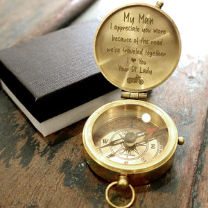 Engraved Compass - Biker - To My Man - I Love You - Augpb26034 - Gifts Holder