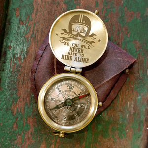 Engraved Compass - Biker - To My Man - You Will Never Have To Ride Alone - Augpb26040 - Gifts Holder