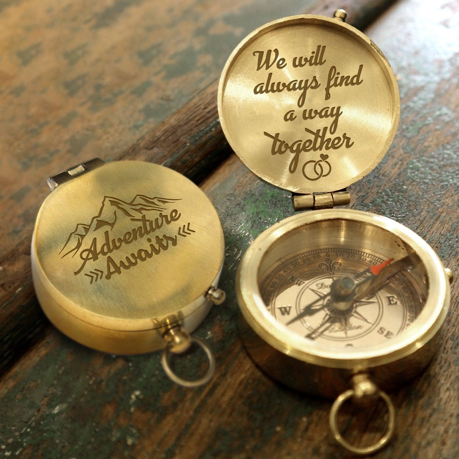 Engraved Compass - Family - To My Man - We Will Always Find A Way Together - Augpb26043 - Gifts Holder