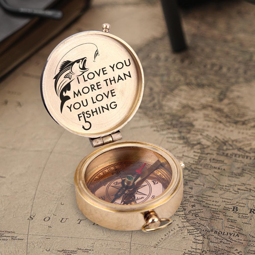 Engraved Compass - Fishing - To My Man - I Love You - Augpb26038 - Gifts Holder