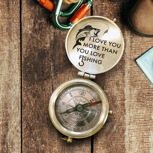 Engraved Compass - Fishing - To My Man - I Love You - Augpb26038 - Gifts Holder