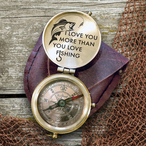 Engraved Compass - Fishing - To My Man - I Love You - Augpb26038 - Gifts Holder