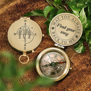 Engraved Compass - Garden - To My Man - Find Your Way Back Home To Me - Augpb26018 - Gifts Holder