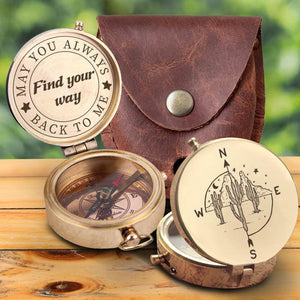 Engraved Compass - Garden - To My Man - Find Your Way Back Home To Me - Augpb26018 - Gifts Holder