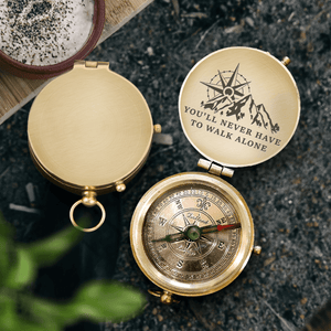 Engraved Compass - Hiking - To My Best Friend - You'll Never Have To Walk Alone - Augpb33001 - Gifts Holder