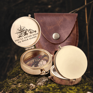 Engraved Compass - Hiking - To My Best Friend - You'll Never Have To Walk Alone - Augpb33001 - Gifts Holder