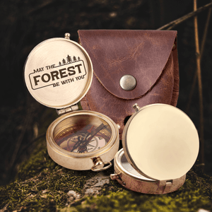 Engraved Compass - Hiking - To My Bestie - May The Forest Be With You - Augpb33002 - Gifts Holder