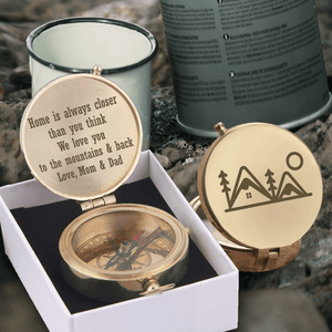 Engraved Compass - Hiking - To My Child - We Love You To The Mountains & Back - Augpb16018 - Gifts Holder