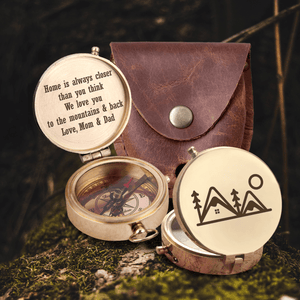 Engraved Compass - Hiking - To My Child - We Love You To The Mountains & Back - Augpb16018 - Gifts Holder