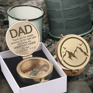 Engraved Compass - Hiking - To My Dad - My Greatest Guide - Augpb18011 - Gifts Holder