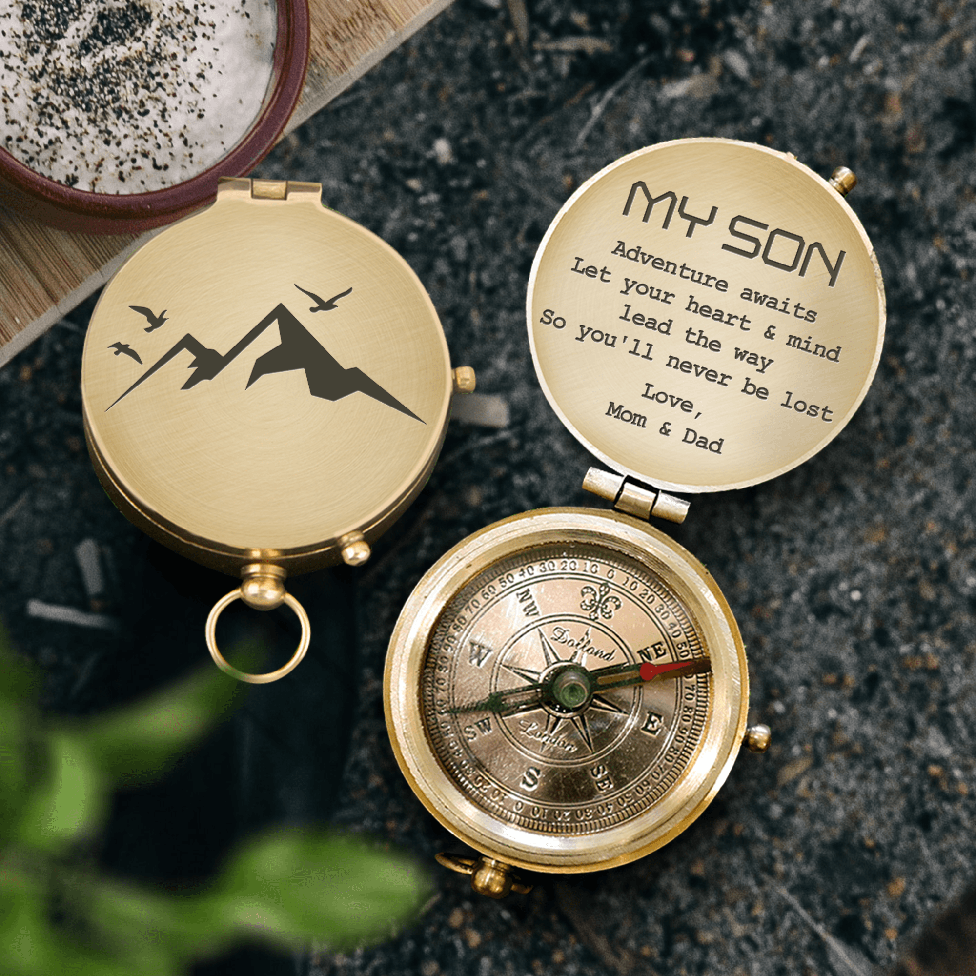 Engraved Compass - Hiking - To My Son - You'll Never Be Lost - Augpb16014 - Gifts Holder