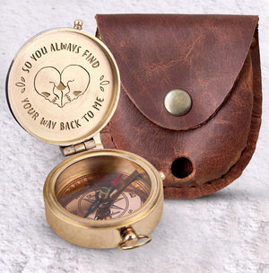 Engraved Compass - Skull & Tattoo - To My Man - So You Always Find Your Way Back To Me - Augpb26020 - Gifts Holder