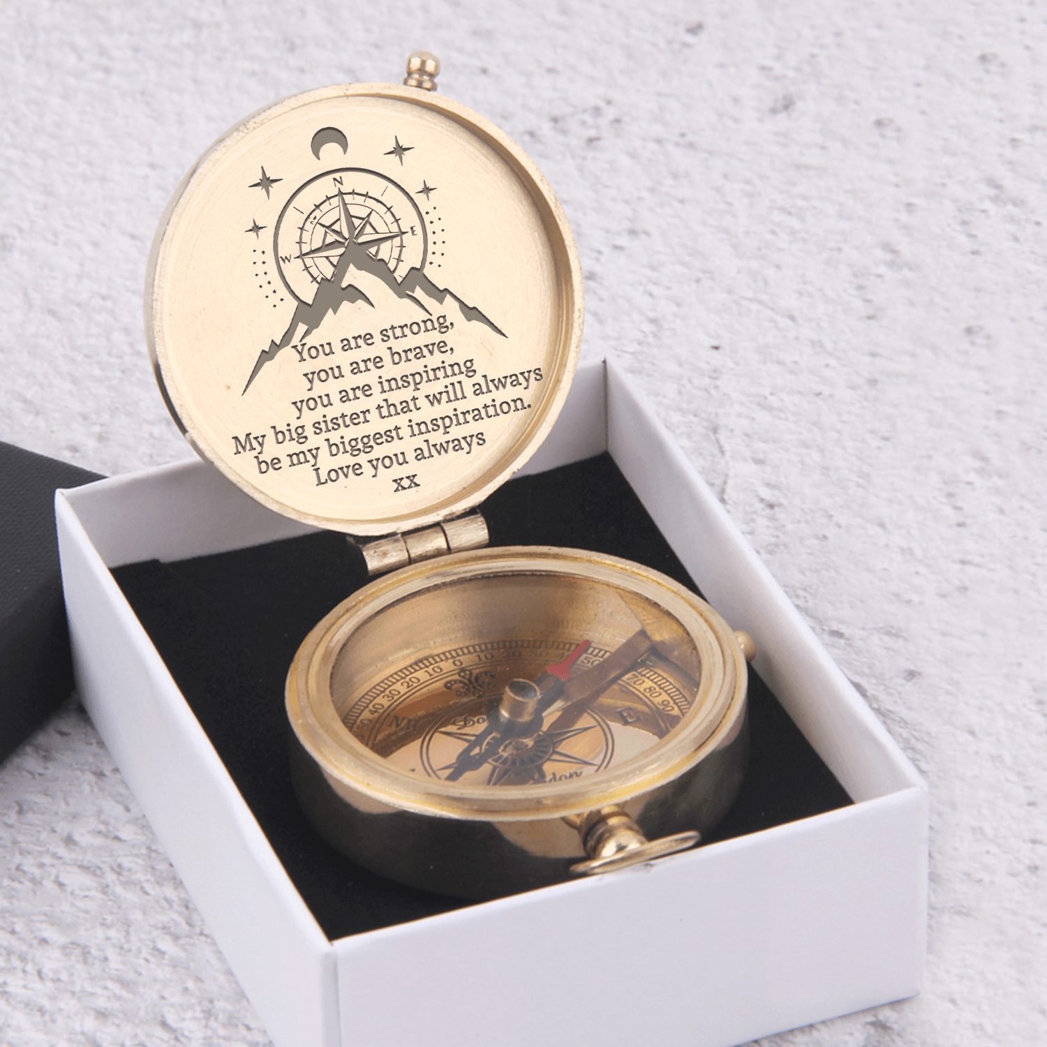 Engraved Compass - To Loved One - You Are My Biggest Inspiration - Augpb34003 - Gifts Holder