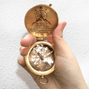 Engraved Compass - To Loved One - You Are My Biggest Inspiration - Augpb34003 - Gifts Holder