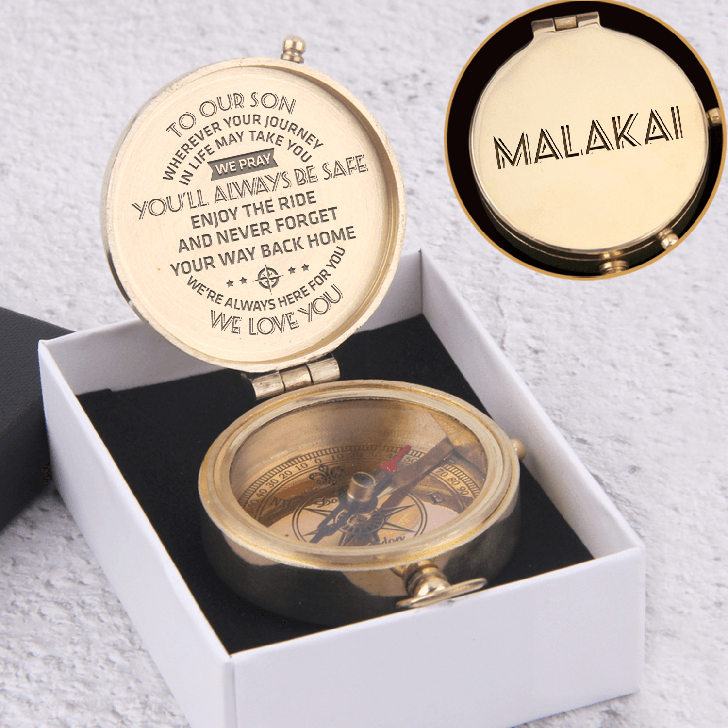 Engraved Compass - To Our Son - Enjoy The Ride - Augpb16021 - Gifts Holder