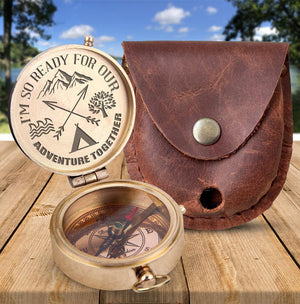 Engraved Compass - Travel - To Loved One - I'm So Ready For Our Adventure Together - Augpb26008 - Gifts Holder