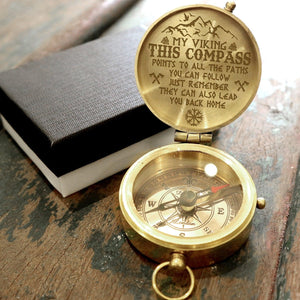 Engraved Compass - Viking - To My Man - They Can Also Lead You Back Home - Augpb26032 - Gifts Holder