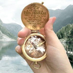 Engraved Compass - Viking - To My Man - They Can Also Lead You Back Home - Augpb26032 - Gifts Holder