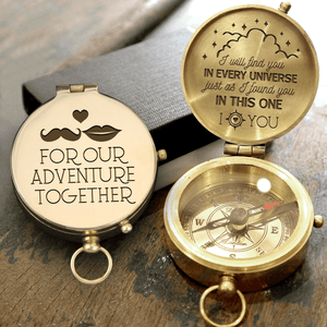 Engraved Compass - Wedding - To My Wife - I Will Find You In Every Universe - Augpb25001 - Gifts Holder