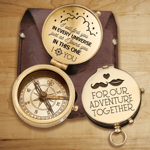 Engraved Compass - Wedding - To My Wife - I Will Find You In Every Universe - Augpb25001 - Gifts Holder