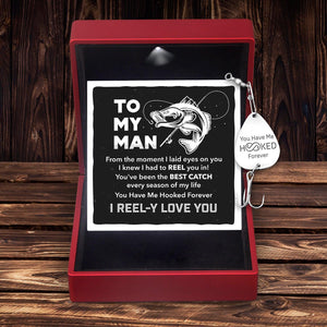 Engraved Fishing Hook - Fishing - To My Man - You've Been The Best Catch Every Season Of My Life - Augfa26015 - Gifts Holder