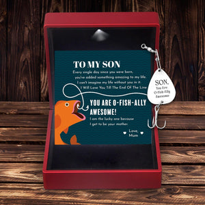 Engraved Fishing Hook- Fishing - To My Son - I Get To Be Your Mother - Augfa16002 - Gifts Holder