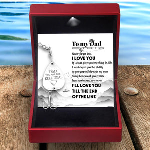 Engraved Fishing Hook - To My Dad - You're The Reel Deal - Augfa18004 - Gifts Holder