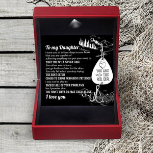 Engraved Fishing Hook - To My Daughter - You Only Fail When You Stop Trying - Augfa17001 - Gifts Holder