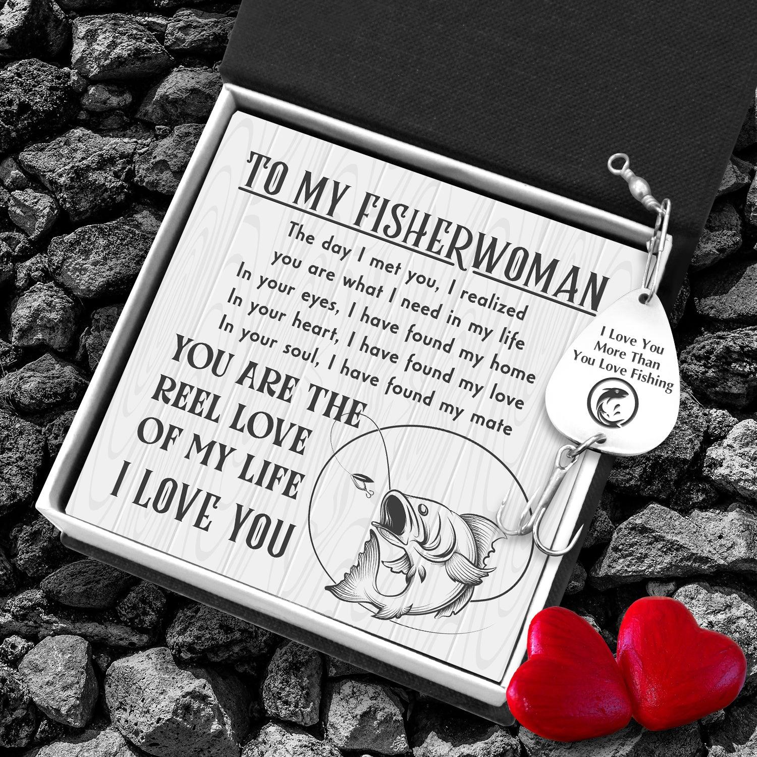 Engraved Fishing Hook - To My Fisherwoman - You Are The Reel Love Of My Life - Augfa13009 - Gifts Holder