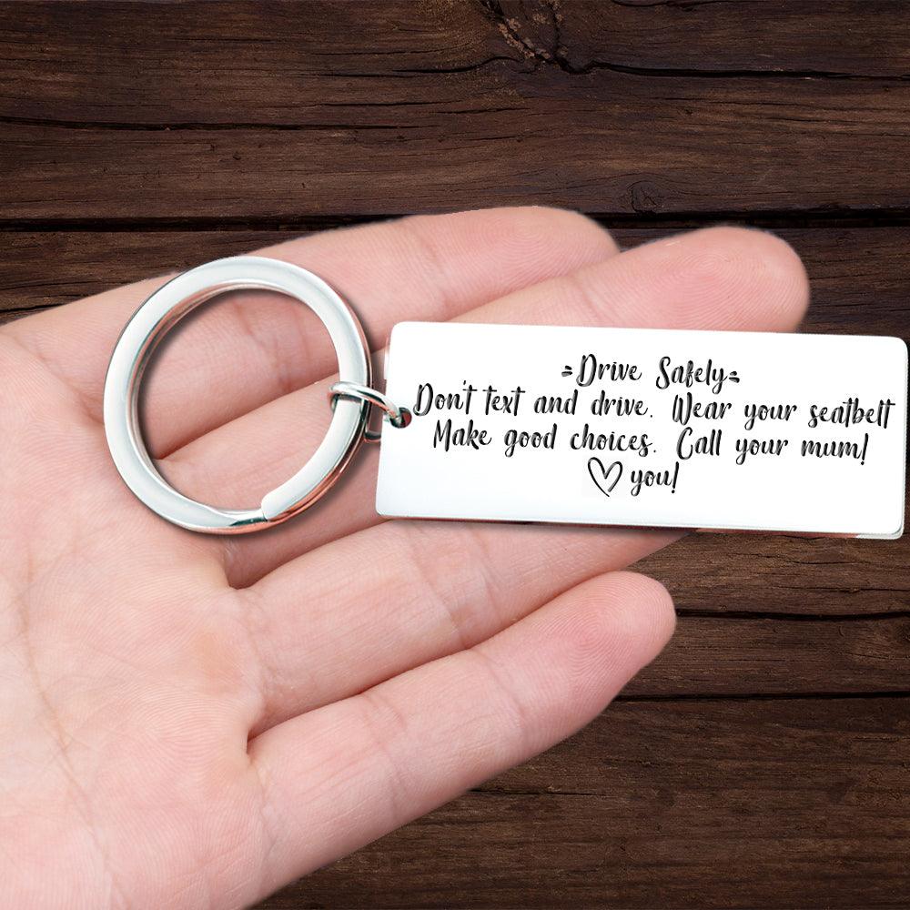 Engraved Keychain - Family - To My Child - Drive Safely - Augkc16001 - Gifts Holder