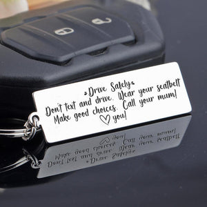 Engraved Keychain - Family - To My Child - Drive Safely - Augkc16001 - Gifts Holder