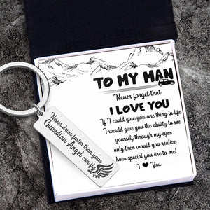 Engraved Keychain - Family - To My Man - I Love You - Augkc26018 - Gifts Holder