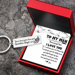 Engraved Keychain - Family - To My Man - I Love You - Augkc26018 - Gifts Holder