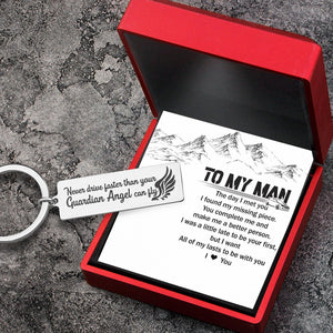 Engraved Keychain - Family - To My Man - I Love You - Augkc26019 - Gifts Holder