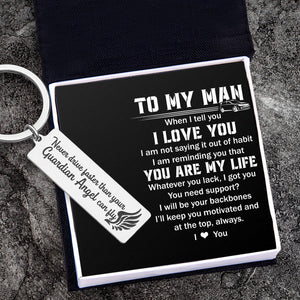 Engraved Keychain - Family - To My Man - I Love You - Augkc26020 - Gifts Holder