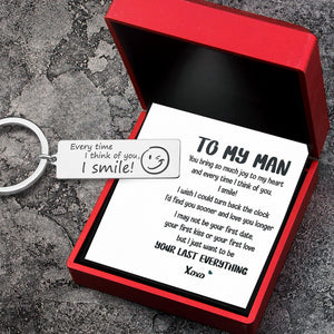 Engraved Keychain - Family - To My Man - Your Last Everything - Augkc26022 - Gifts Holder