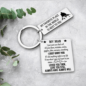 Engraved Keyring - Family - To My Man - I Gave My Heart To You - Augkr26011 - Gifts Holder