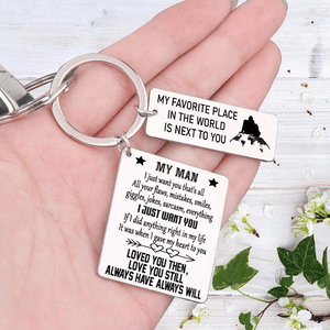 Engraved Keyring - Family - To My Man - I Gave My Heart To You - Augkr26011 - Gifts Holder