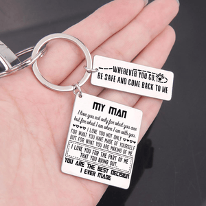 Engraved Keyring - Family - To My Man - I Love You For The Part Of Me That You Bring Out - Augkr26014 - Gifts Holder