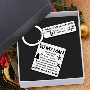 Engraved Keyring - Family - To My Man - Merry Xmas, My Love - Augkr26019 - Gifts Holder