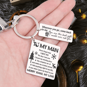 Engraved Keyring - Family - To My Man - Merry Xmas, My Love - Augkr26019 - Gifts Holder