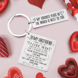 Engraved Keyring - To My Girlfriend - You Are The Best Thing That Ever Happened To Me - Augkr13002 - Gifts Holder