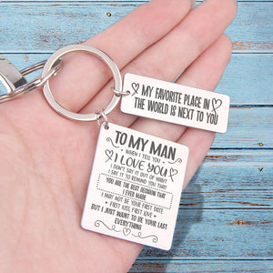 Engraved Keyring - To My Man - You Are The Best Decision That I Ever Made - Augkr26005 - Gifts Holder